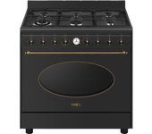 Cocina Smeg Coloniale CO96GMA9 Antracita 6 zonas gas Horno 115L Vapor Clean Estilo Retro