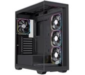 Torre PC Einarex PRISMA S700 RGB Black Cristal Templado ATX 9 Ventiladores Soporte 360mm