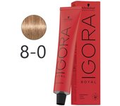 Schwarzkopf - Tinte Permanente Igora Royal 8-0 Rubio Claro Natural 60 ml 5003 5003 4045787200225 Royal SCHWARZKOPF