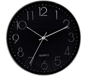 Reloj de Pared Moderno en Relieve con Esfera Negra Ø30 cm Thinia Home