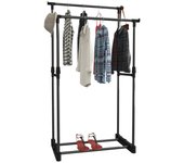 Burro Perchero Doble con Zapatero Ergo Negro 77x39x157cm Thinia Home