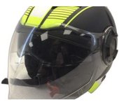 CASCO JET OTROS NEGRO Y VERDE