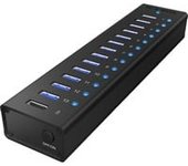 IB-AC6113 USB 3.2 Gen 1 (3.1 Gen 1) Type-B 5000 Mbit/s Negro, Hub USB