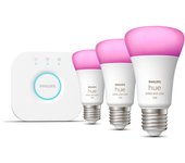 Philips Hue White & Color Ambiance Kit de inicio: 3 bombillas inteligentes E27 (1100)