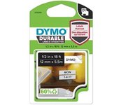 D1 - Etiquetas Durable - Negro sobre blanco - 12mm x 5.5m, Cinta de escritura