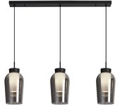Regleta colgante nora mármol negro (3 luces)
