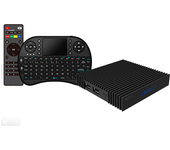 sveon sbx600v2 android tv box con teclado wireless compatible con movistar+   netflix y hbo