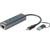 usb-c usb to gigabit ethernet adapter with 3 usb 3.0 por ts