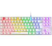 teclado mecanico compackto tkl mars gaming mk80 white iluminacion 12efectos switch rojo rgb pr de 1000hz anti-ghosting avanzado