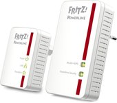 avm fritz powerline 540e wlan set international, pareja de adaptadores plc hasta 500 mbps, base wi-fi n incorporada