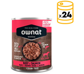 24 x 395 gr Comida Húmeda Para Perros con Buey y Salmon Ownat Wetline Beef & Salmon