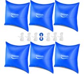 Cojines para piscina set de 6 azul 120x120cm -20°C hinchable