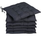 Cojines para sillas jardín set de 6 antracita viscoelásticos