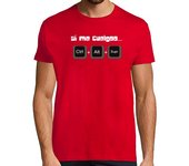 Camiseta Hombre Manga Corta Si me cuelgoo... humor Geek laTostadora