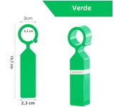 100PCS 10.7x2.3CM Plastic Garden Hanging Plant Tags Ring Label Hook Tree Marker Nursery Stake Greenhouse Bonsai Collar Signs