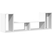 Mueble TV combinadoMuebles para TV 2 uds madera de ingeniería blanco 75x30x50 cm