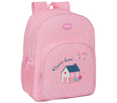 Mochila Adapt.Carro Reciclado Glowlab Kids "Sweet Home" 33X42X14Cm (Safta 612423180)