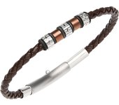 BREIL Colección WANDERLUST, Pulsera Hombre en PELLE AND Maple, Ideas de Regalos para Hombre