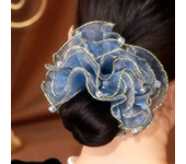 Large Hair Band High Elastic headband Flower Elegant  golden Starry Sky Hair Volume Bubble Headband for women Hair Accessories