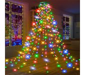 1.5M/2M/3M LED Ring Christmas Tree Tops Lights Decoration Tree Lights String for Patio Garden Outdoor Waterproof Waterfall Light
