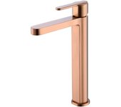 Imex Roma BDR001-3ORC grifo monomando caño alto lavabo latón oro rosa cepillado