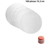 100Pc 10/11.4/15.3cm Hamburger Patty Paper - Wax Papers to Separate Frozen Pressed Patties - 100 Burger for Burger Patty Paper