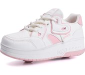 Zapatos De Caminar Transpirables Para Niñas 2024 Patinetas Deportivas Retráctiles Con Dos Ruedas Para Estudiantes Actividades Al Aire Libre Talla True MOV