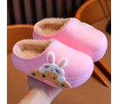 Winter Cartoon Children's Cotton Velvet Shoes Boys and Girls Plush Lining Flat Shoes Parent-Child Shoes Warm Shoes Warm Slippers