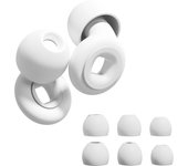 HUAK 1set Reusable Silicone Ear Plugs+ Extra Coverage, Perfect For, Swimming, sleeping, learning, Concert, Motorcyclists & More