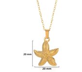 Big Starfish Stainless Steel Summer Necklace for Women Man Seaside Holiday Pendant Chain Beach Fashion Jewelry Gift New