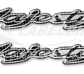 2 pegatinas 3D gel resina escritos para patinetas compatibles con Yamaha Majesty 125 Racing