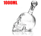 350/550/1000ML High-end Creative Skull Glass Whisky Vodka Wine Crystal Bottle Spirits Cups Transparent Drinking Cups Bar Home