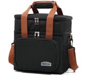 Bolsa de almuerzo cruzada de moda con aislamiento grueso y gran capacidad para uso comercial.
