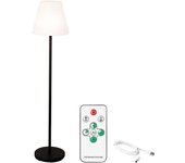 Lámpara de pie color blanco y negro para exteior y interior recargable con mando a distancia 150cm 894459