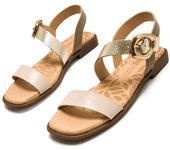 SANDALIAS MUJER PLANAS MUSTANG HEBILLAS