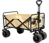S7 STAR Carro Plegable para Jardín, Carro Transporte con Rueda Grande, Carrito Playa con Asa Telescópica, Carretilla Jardín con Lona Extraíble, Carro Camping Multiuso con Bolsa Transporte,  Carrito Multiusos Ideal Playa, Compra, Jardín o Camping