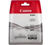 Cartuchos de Tinta Canon PGI-520 Twinpack Negro Original para Impresora de Inyección de Tinta