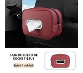 BLALION Car Tissue Box Holder Nappa Leather Car Center Console Armrest Napkin Box Sun Visor Backseat Tissue Case with Fix Strap