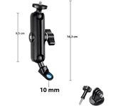 Bicycle Riding Clip Fixed Bracket Bike Handlebar Mount Holder Adapter Clamp Base w 1/4 for Gopro Action Osmo Insta 360 X4 X3