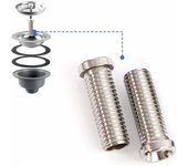 Fregadero, 2 piezas de perno banjo de 45 mm para válvulas de colador, tornillo de colador de drenaje de acero inoxidable para desagües de válvulas con 1,5" y 3,5", válvula de drenaje del fregadero, accesorios del kit de drenaje