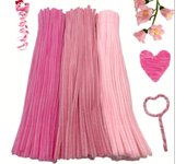 300 Pieces Pipe Cleaner Craft Set 3 Assorted Colors, Thick Chenille Stem Pipe Cleaners for DIY Craft Flower Projects Holiday