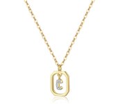 ANDYWEN 925 Sterling Silver Gold Inital Pendant Luxury Choker 2023 Long Chain Monogram Necklace Fine Jewelry Wedding