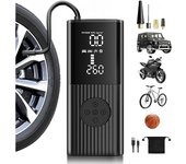 Compresor de Aire Eléctrico Portátil 6000mAh Operado por Batería Mini De Aire Portátil, Con adaptador inflable, Carga Type-C, Pantalla Digital oo4