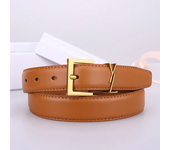 2024 New Temperament Women's Belt Genuine Leather Gold Needle Buckle Versatile Jeans Fashion Decoration Designer Women's Belt