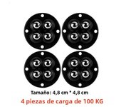 New 4Pcs Self Adhesive Mute Ball Pulley Universal Wheel Load 300Kg Furniture Casters Wheels Stainless Steel Wheel 360° Rotation