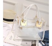 Women's Summer Jelly Handbag Beach Crystal Transparent Crossbody Shoulder Bag