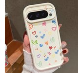 Colorful Love Heart Soft Case For Google Pixel 9 Pro XL 8 Pro 8A Solid Color TPU Silicone Phone Back Cover For Pixel 8 9 Pro