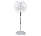 FABRILAMP Ventilador de Pie Etesio Blanco 3 Velocidades 40W Oscilante 3 Aspas Blancas Regx43x40 Cm - Potente y Silencioso