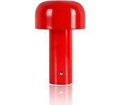 Lámpara de mesa inalámbrica, pequeña lámpara de escritorio recargable con control tacthil y atención continua de 3 colores, Lices LED portátiles para Navidad, color Rojo