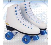 Patines de bota Roller con cordones, patines de 4 ruedas, Color Blanco y Azul, Talla 35 (6982) Para principiantes. Calidad al mejor precio. De acuerdo a la normativa CE. +5 años
